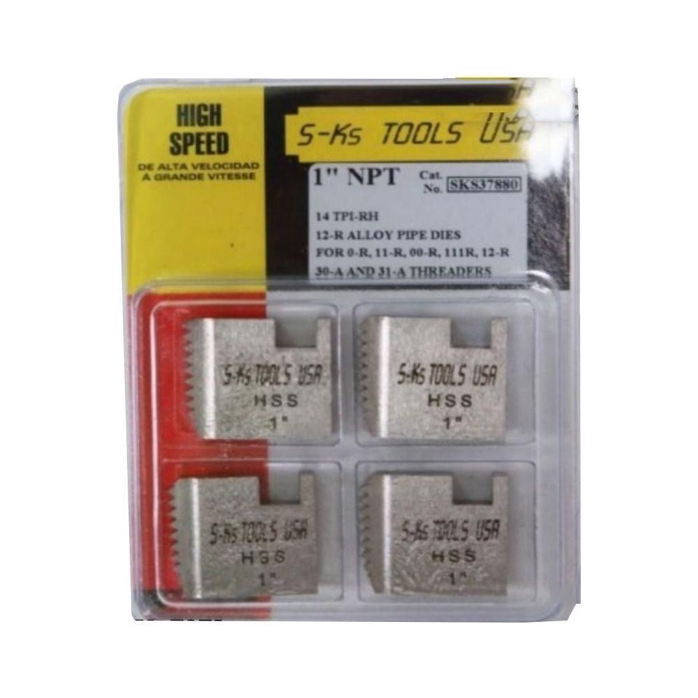 S-Ks Hi-Speed Steel Pipe Die Set (For Ridgid 00-R/12-R) | S-Ks Tools USA by KHM Megatools Corp. S-Ks Hi-Speed Steel Pipe Die Set (For Ridgid 00-R/12-R) | S-Ks Tools USA by KHM Megatools Corp.